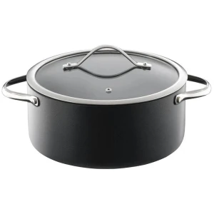 iD3 Hard Anodised Casserole with Lid Size 24X11cm by Baccarat