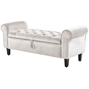 132Cm Storage Ottoman Arm Velvet