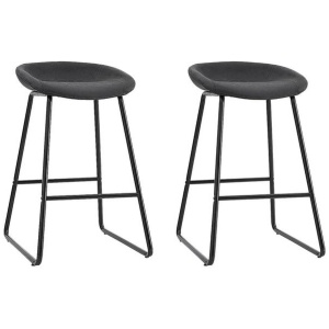 2x Bar Stools Kitchen Dining Chairs Counter Stool PU Leather Metal