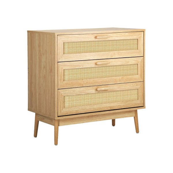 3 Chest of Drawers Clothes Storage Rattan
