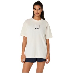 ASICS Women's Court Core Graphic Tee - Cream M