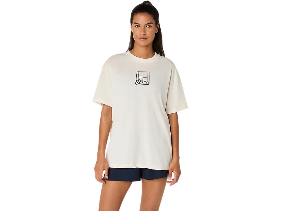 ASICS Women's Court Core Graphic Tee - Cream M