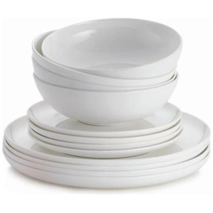 Aquis Coupe 12 Piece Dinner Set by Alex Liddy