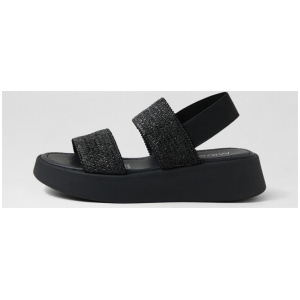 Aramis Black Fabric Sandals