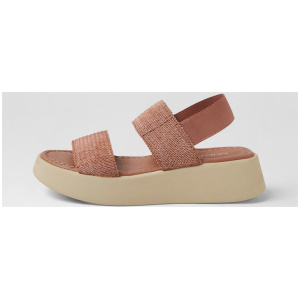 Aramis Coffee Fabric Elastic Sandals