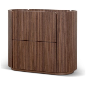 Arnar 60cm Bedside Table - Walnut by Interior Secrets - AfterPay Available