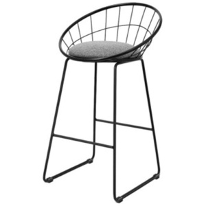 Artiss 2X Nordic Bar Stools Metallic Stool Kitchen Fabric Grey Black