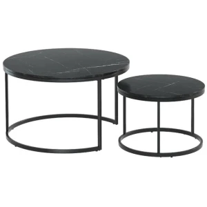 Artiss Nesting Coffee Table Set of 2 Marble Effect Tika