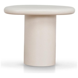 Avenza 60cm Side Table - Ivory Beige by Interior Secrets - AfterPay Available