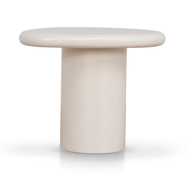 Avenza 60cm Side Table - Ivory Beige by Interior Secrets - AfterPay Available
