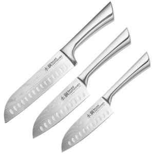Baccarat Damashiro 3 Piece Santoku Knife Starter Set