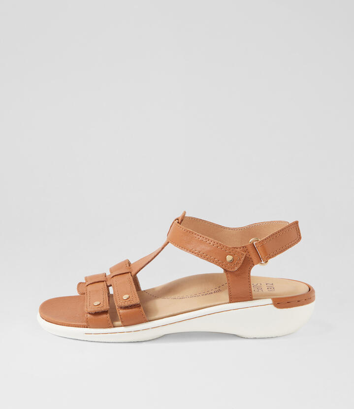 Baila W Dark Tan Leather Sandals