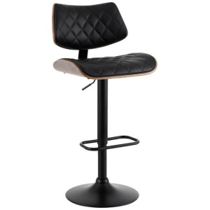 Bar Stools Kitchen Dining Chairs Gas Lift Stool Wooden Leather Black