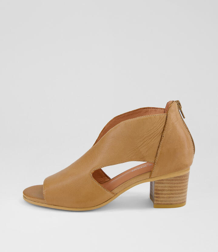 Bari Dark Tan Leather Sandals