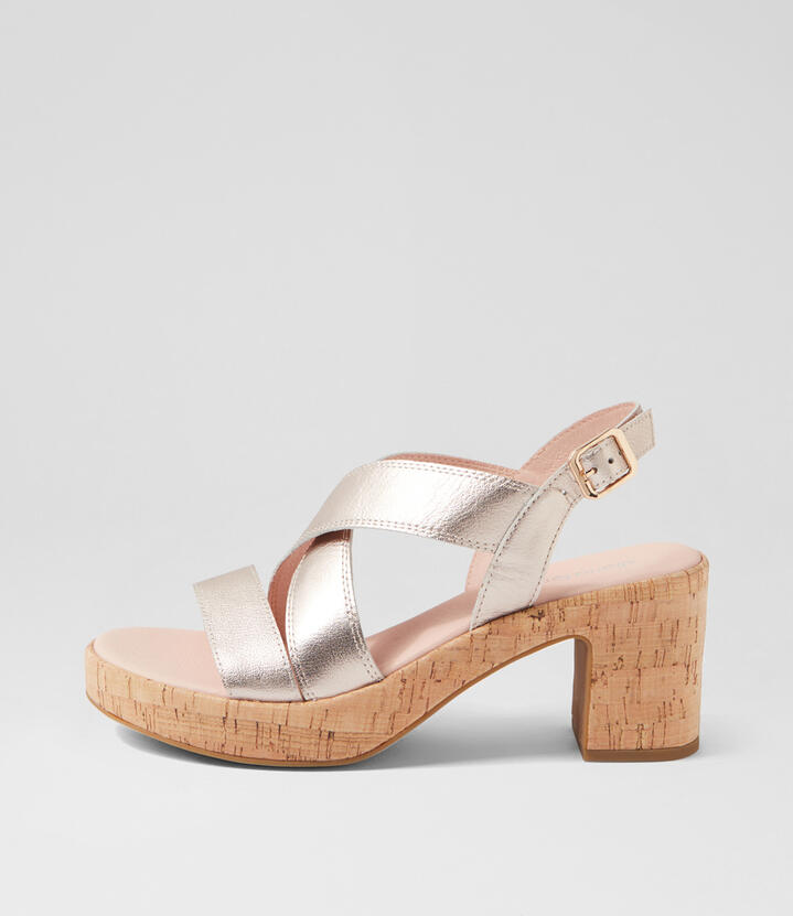 Baynie Platino Cork Leather Sandals