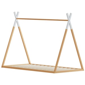 Bed Frame Wooden Kids House Single Frame Oak ENID