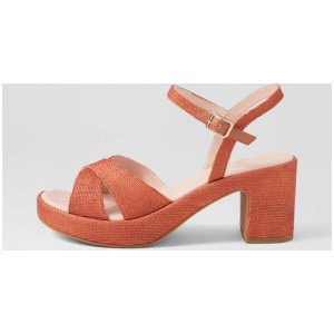 Bencer Rust Fabric Sandals