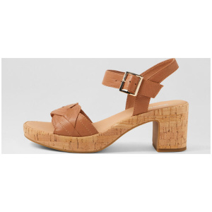 Bishine Dark Tan Cork Leather Sandals