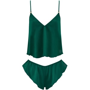 Bluebella Faye Luxury Satin Cami and Short Set Aventurine Green - 10