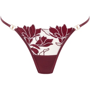 Bluebella Geneva Floral Embroidered Brief Cherry - 10