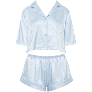 Bluebella Helene Luxury Satin Short Pyjama Set Ice Water Blue - 20