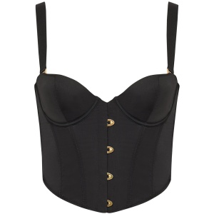 Bluebella Jean Luxury Satin Wired Corset Black - 10B