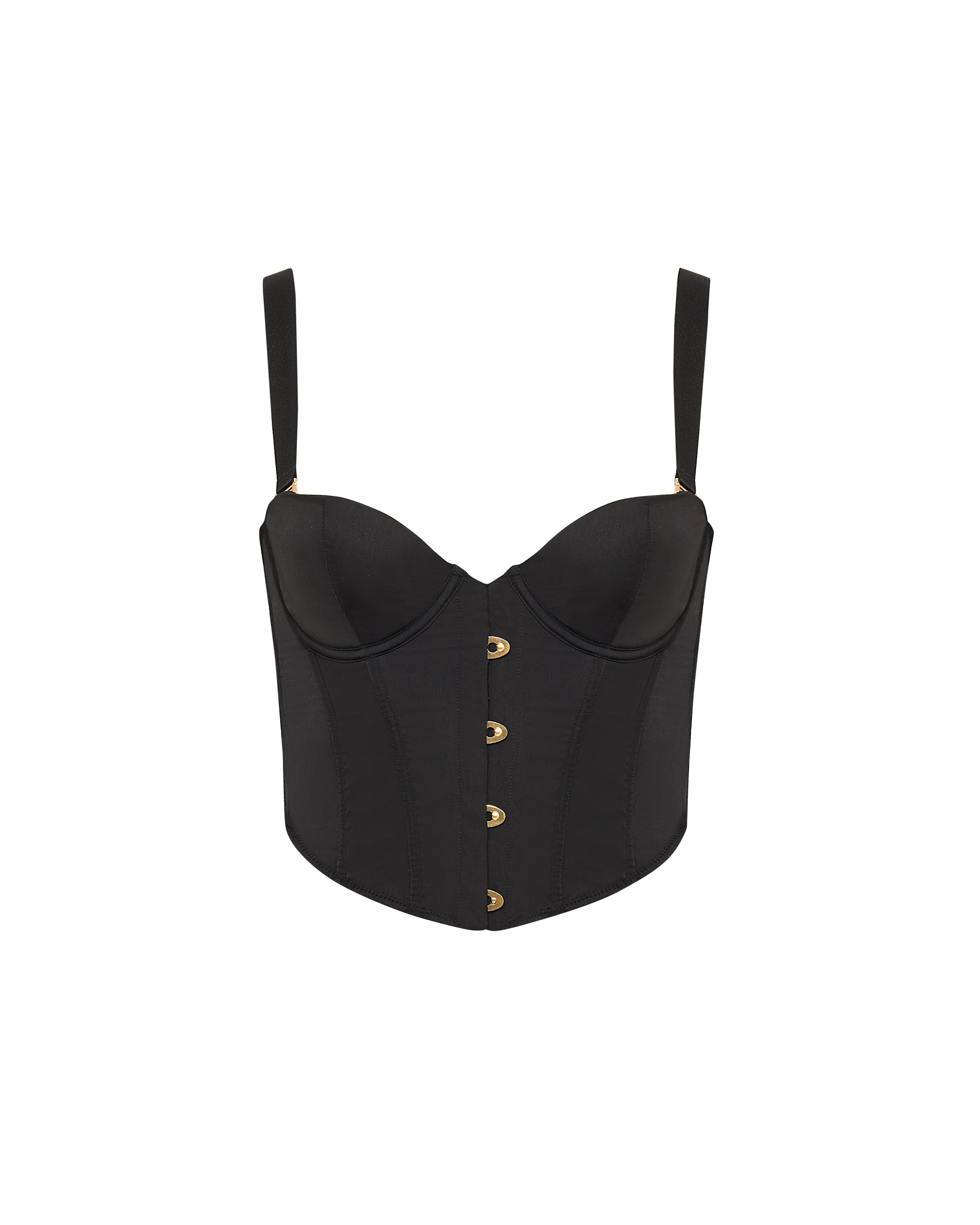 Bluebella Jean Luxury Satin Wired Corset Black - 10B