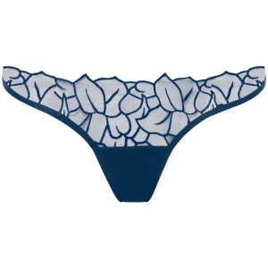 Bluebella Laurel Leaf Embroidered Brief Navy - 10