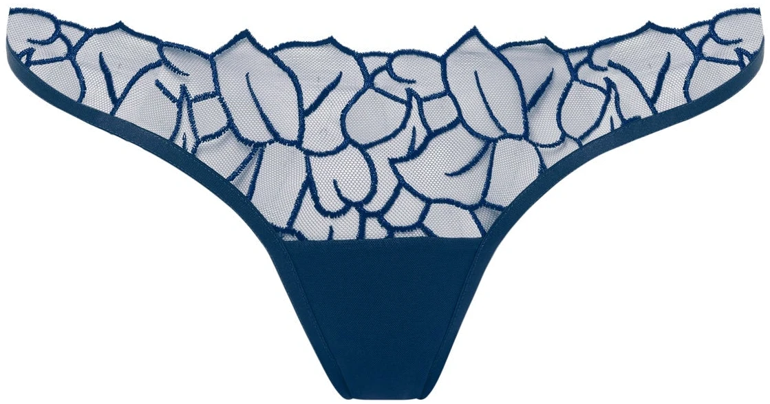 Bluebella Laurel Leaf Embroidered Brief Navy - 10