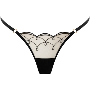 Bluebella Marceline Embroidered Sheer Brief Black - 8