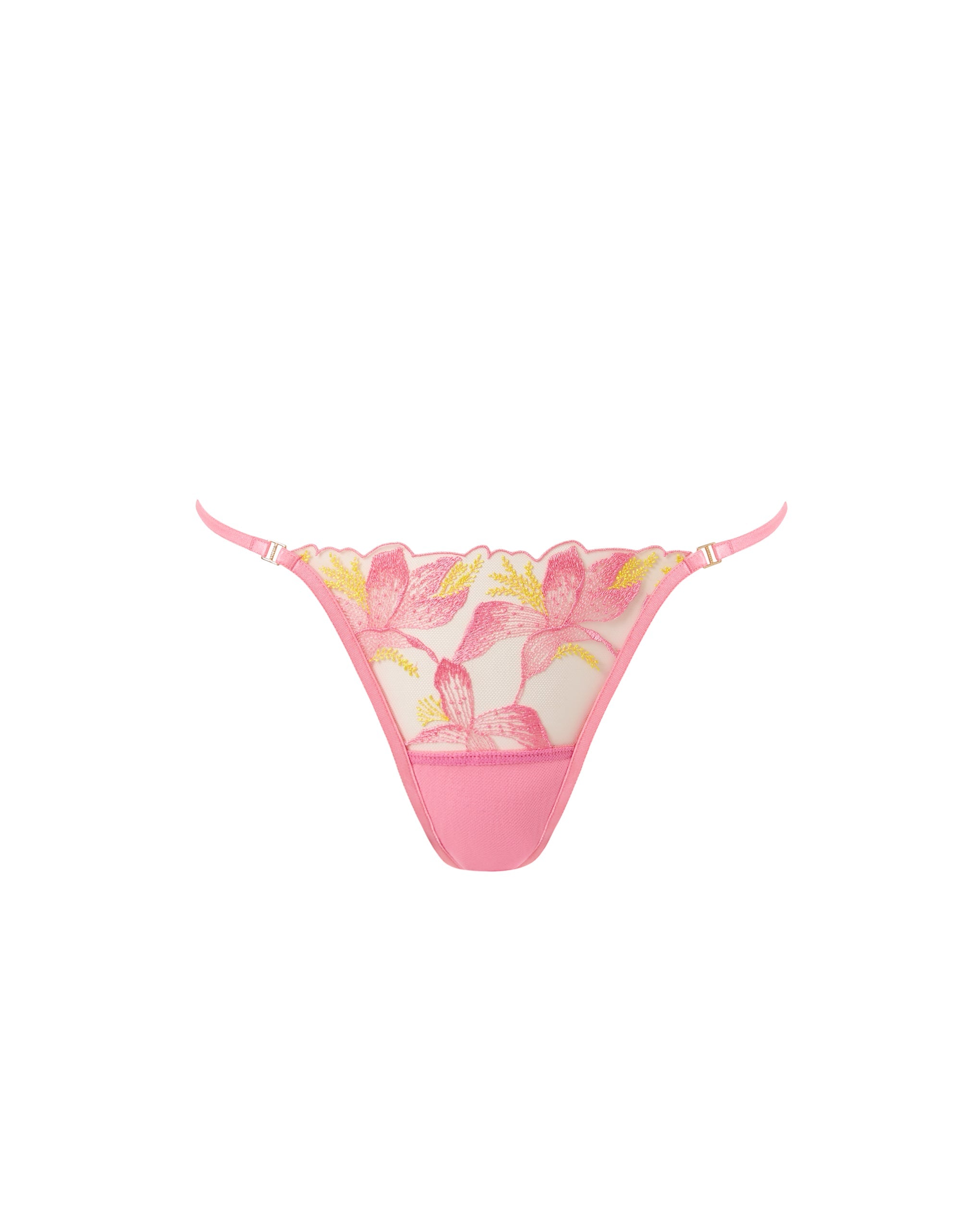 Bluebella Patrice Sheer Floral Brief Pink/ Yellow - 16