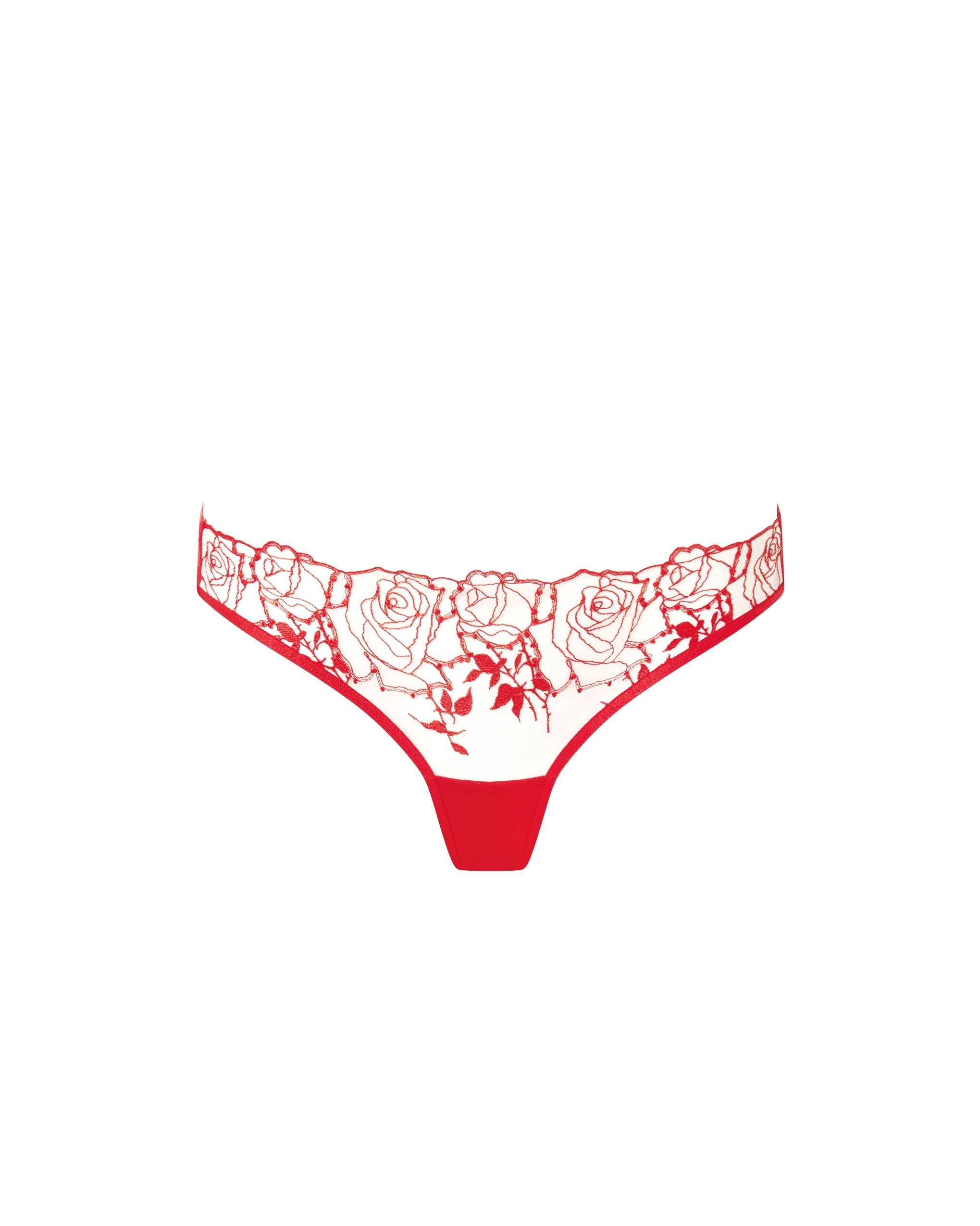 Bluebella Rosalie Sheer Brief Red - 10
