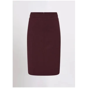 Bordeaux Pencil Midi Skirt