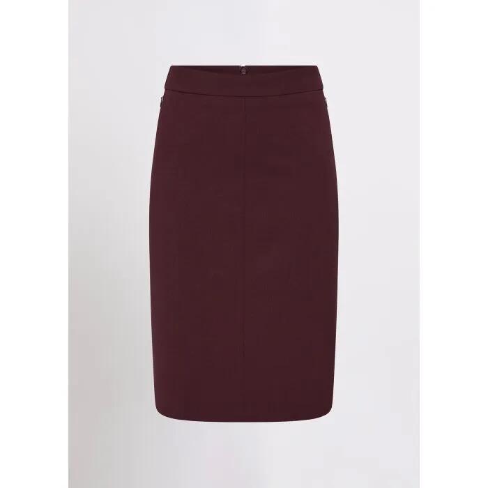 Bordeaux Pencil Midi Skirt