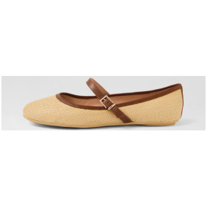 Bounties Sand Chestnut Fabric Flat Shoes