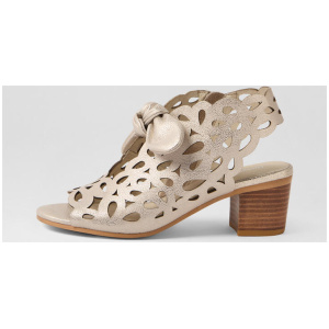 Brileys Beige Gold Leather Sandals