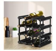 Brio 12 Bottle Wine Rack Black