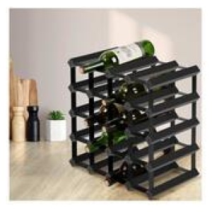 Brio 20 Bottle Wine Rack Black