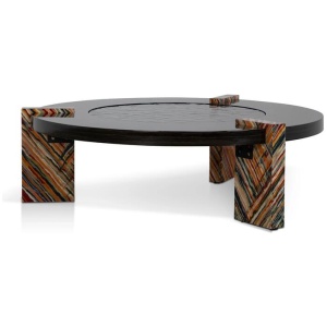 Callisto 93cm Round Coffee Table - Black by Interior Secrets - AfterPay Available