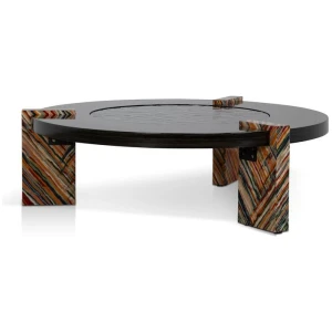 Callisto 93cm Round Coffee Table - Black by Interior Secrets - AfterPay Available