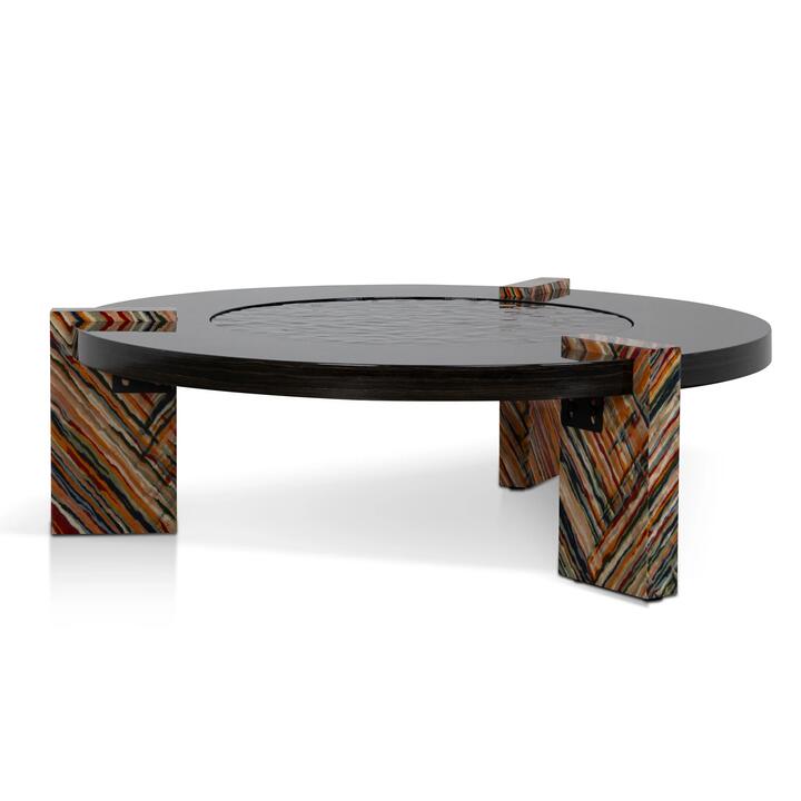 Callisto 93cm Round Coffee Table - Black by Interior Secrets - AfterPay Available