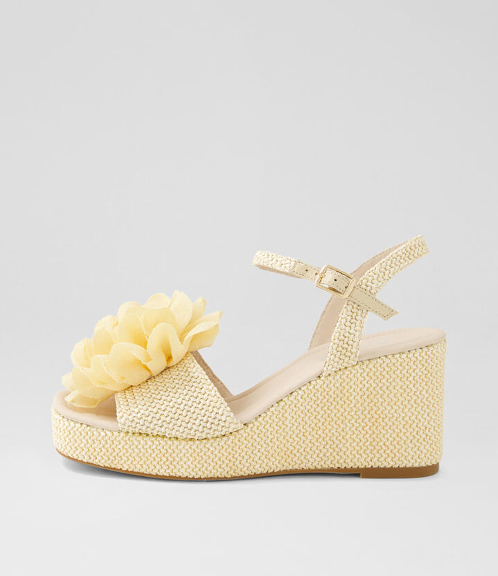 Camelia Ivory Fabric Sandals