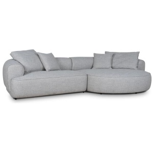 Carina Right Chaise Sofa - Chrome Grey by Interior Secrets - AfterPay Available