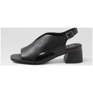 Celsey W Black Leather Sandals