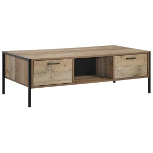 Coffee Table 2 Drawers Particle Board Storage in Oak Colour