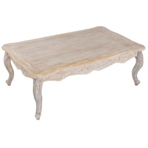 Coffee Table Oak Wood Plywood Veneer White Washed Finish