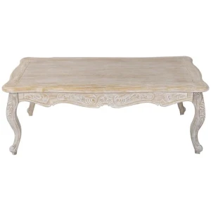 Coffee Table Oak Wood Plywood Veneer White Washed Finish