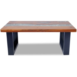 Coffee Table Teak Resin 100 x 50 Cm