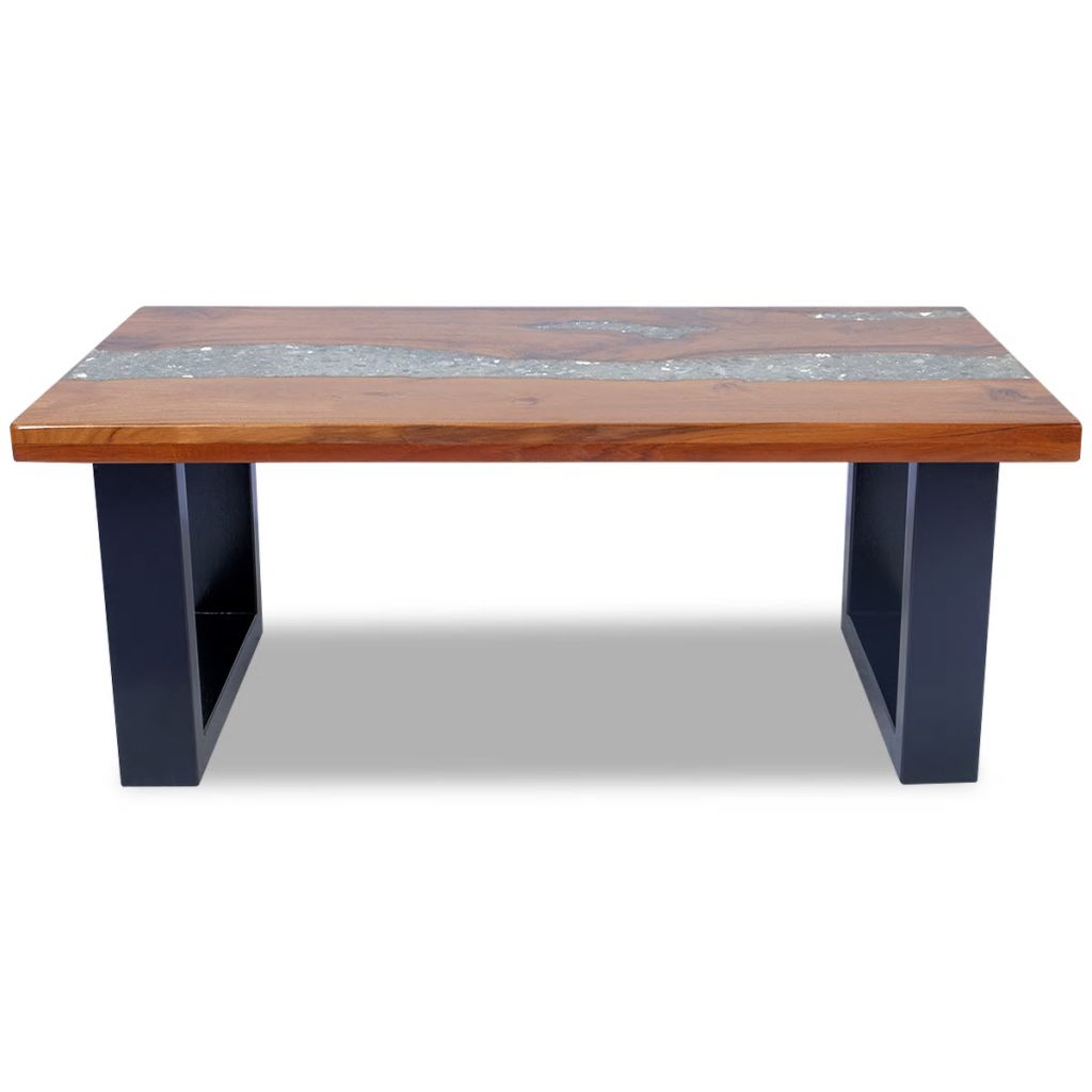 Coffee Table Teak Resin 100 x 50 Cm