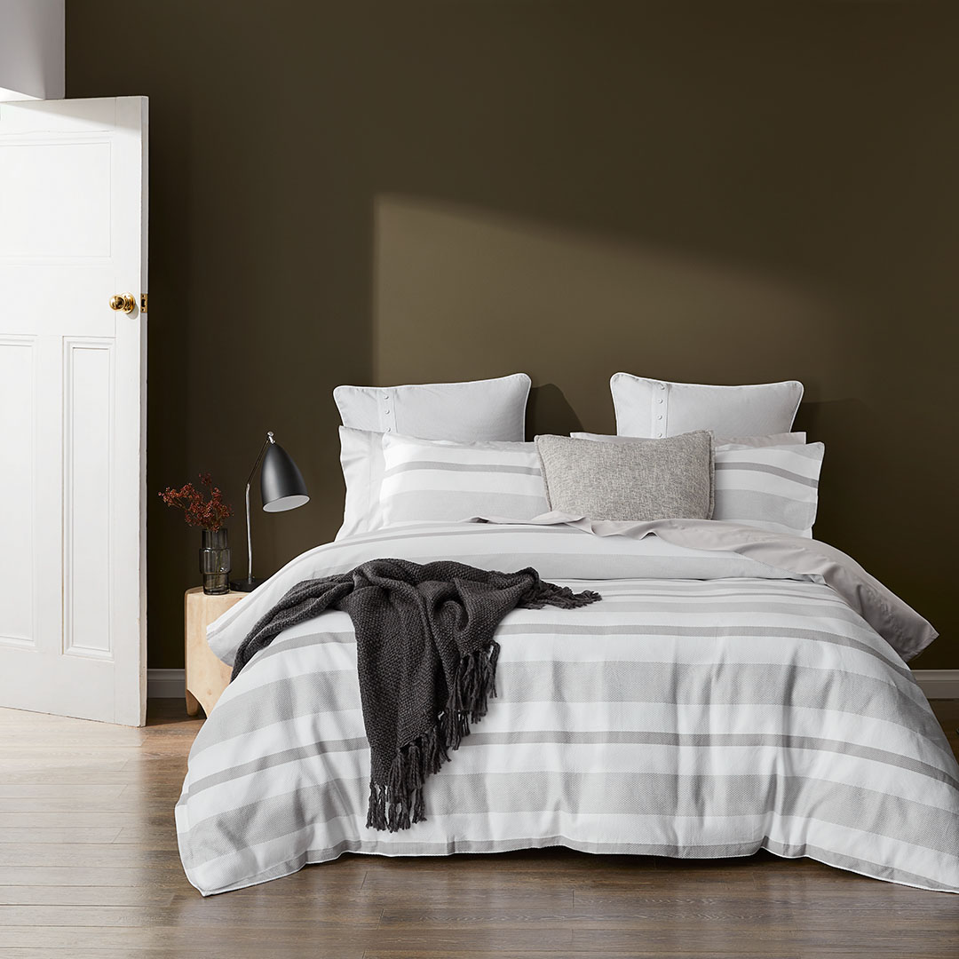 Colter Contemporary Stripe Cotton Single Quilt Cover